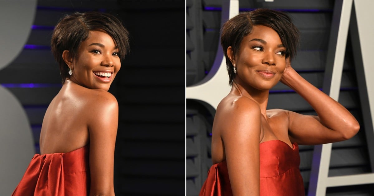 Gabrielle Union Was Visibly Digging Her Sexy Short Haircut at the Oscars Afterparty