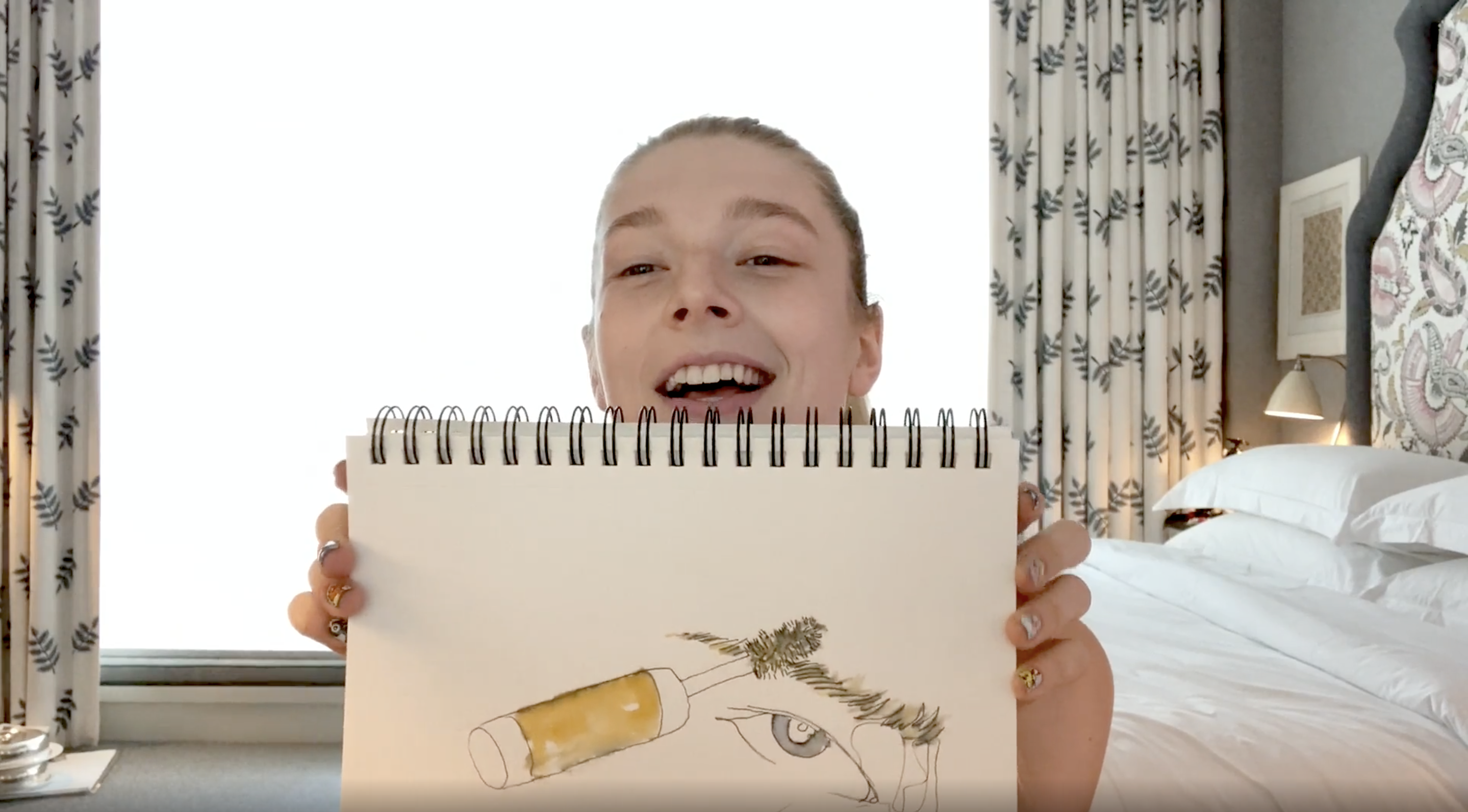 Watch 'Euphoria' Star Hunter Schafer Draw Her Favorite Beauty Product - Video