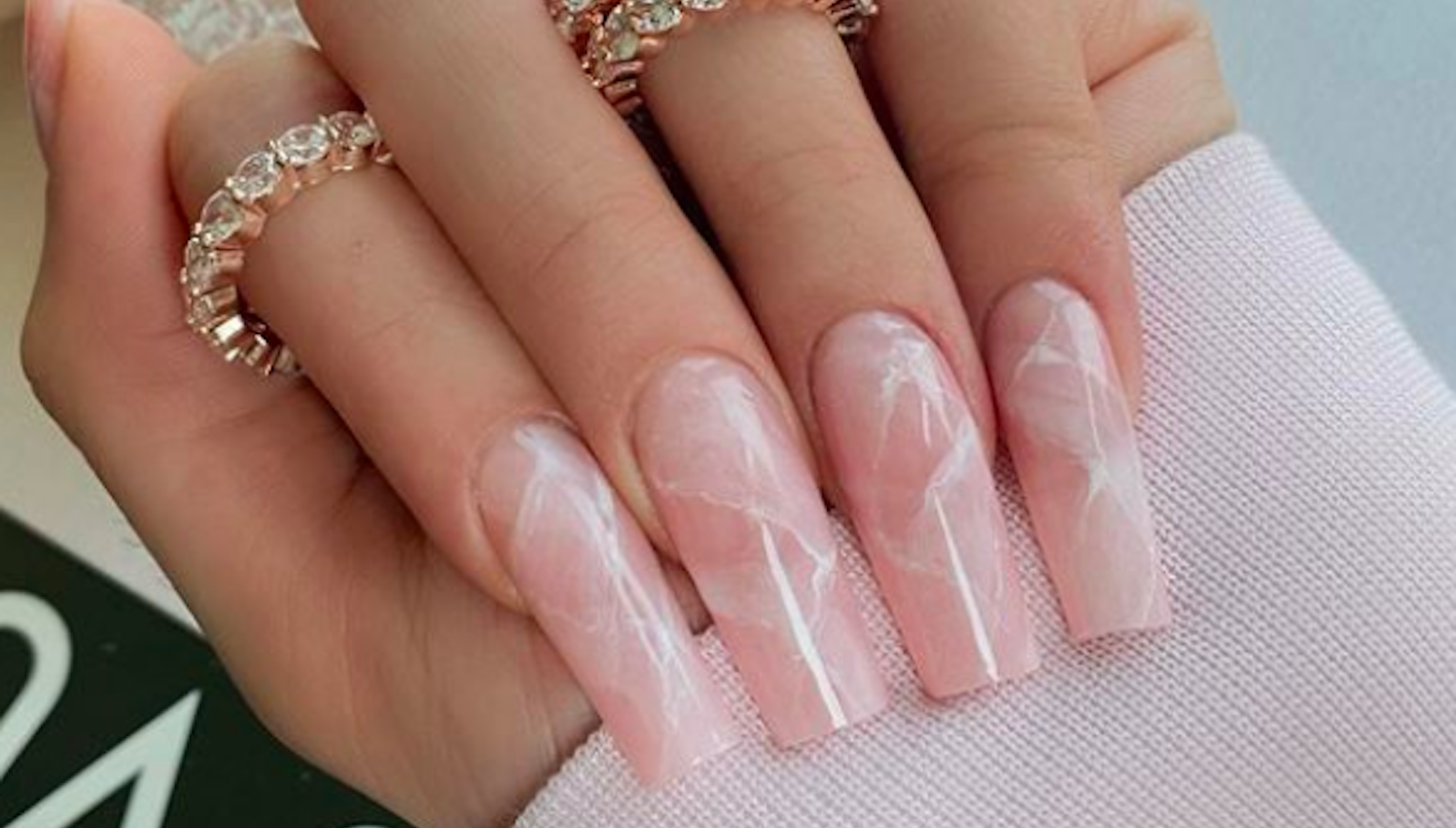 This Rose Quartz Nail Art Looks Like An Actual Crystal