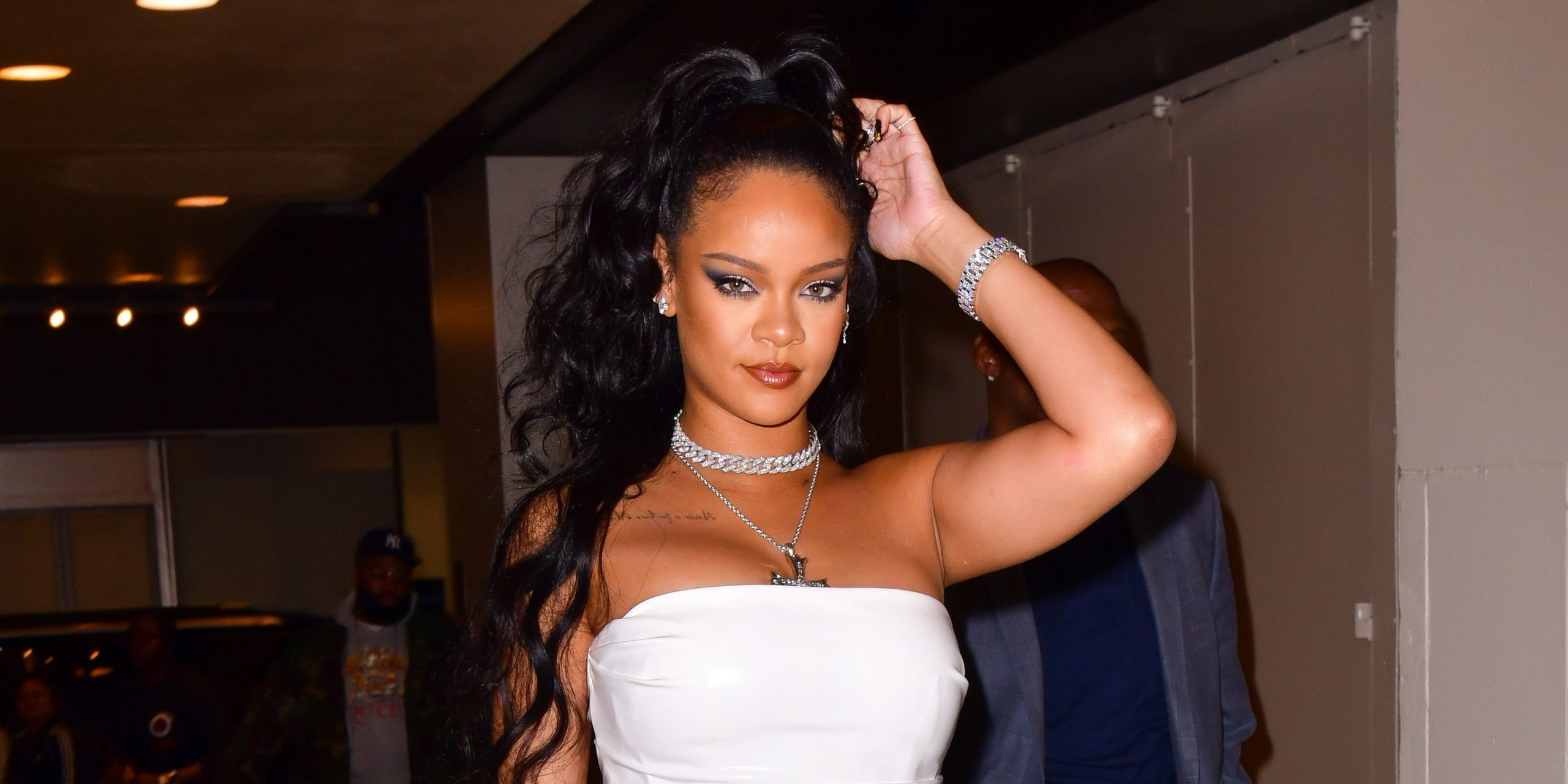 Rihanna Debuted the Coolest Cobalt Blue Reverse Cat-Eye  — See the Photos