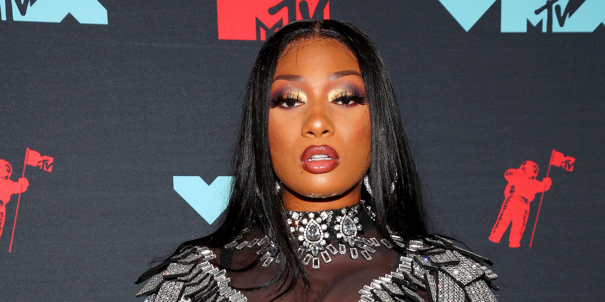 Megan Thee Stallion Debuted a Gold Graphic Eyeliner Look — See the Photo