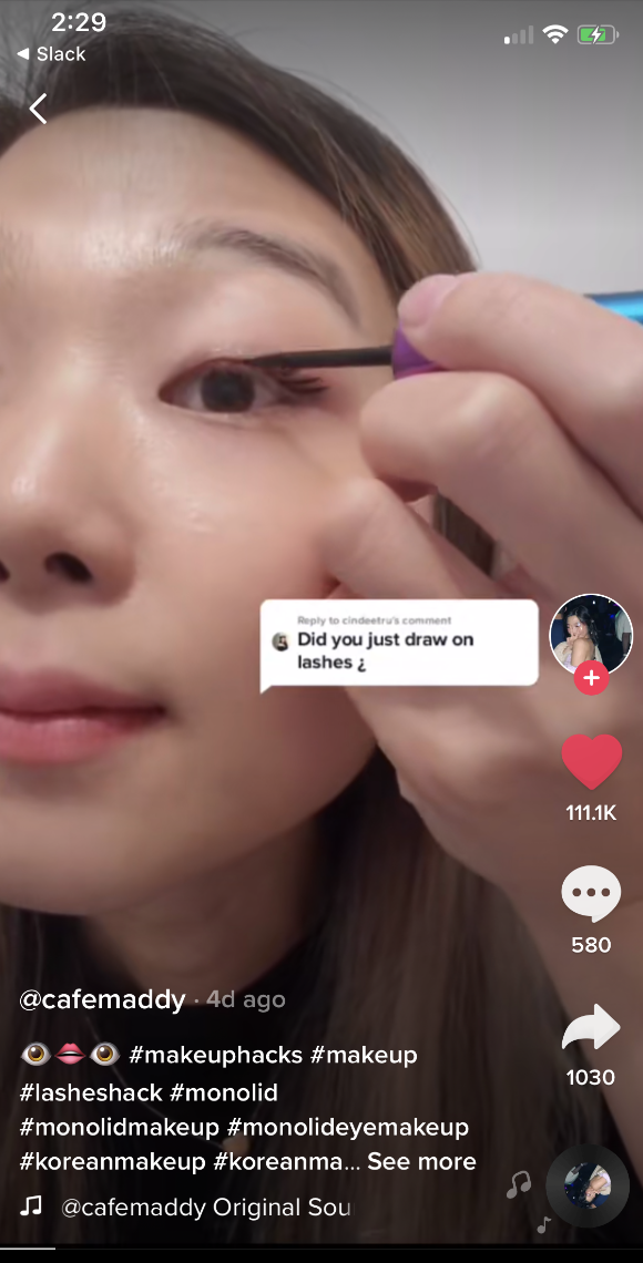 A Genius Way to Fake Lash Extensions On Monolids