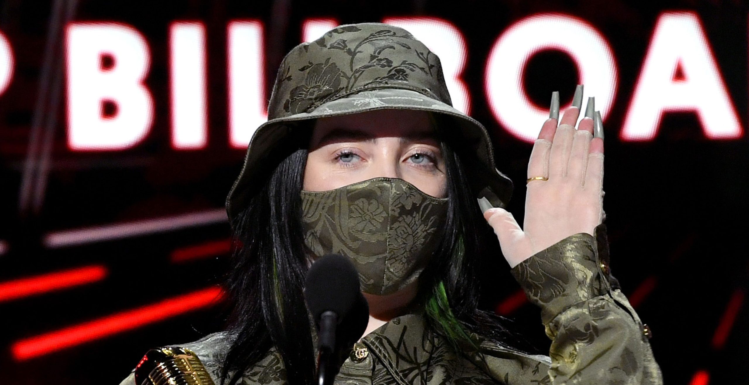 Billboard Music Awards 2020: Billie Eilish Matched Her Nails to Her Face Mask