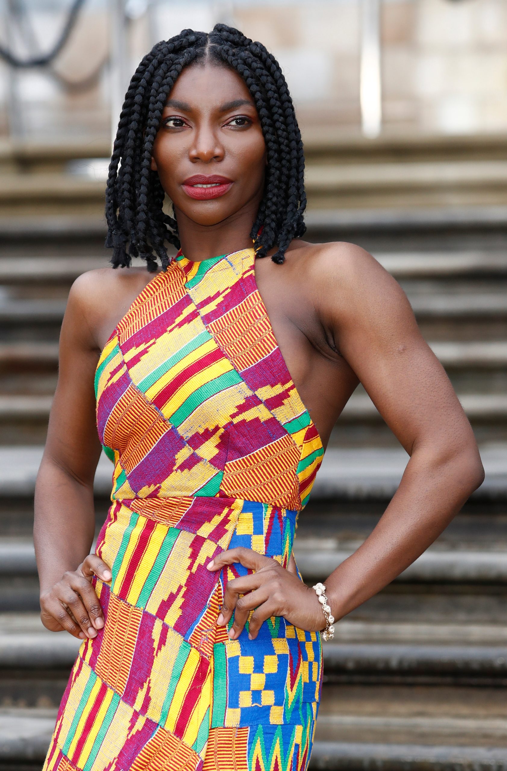 Michaela Coel Dyed Her Brows Purple to Match Her Buzz Cut