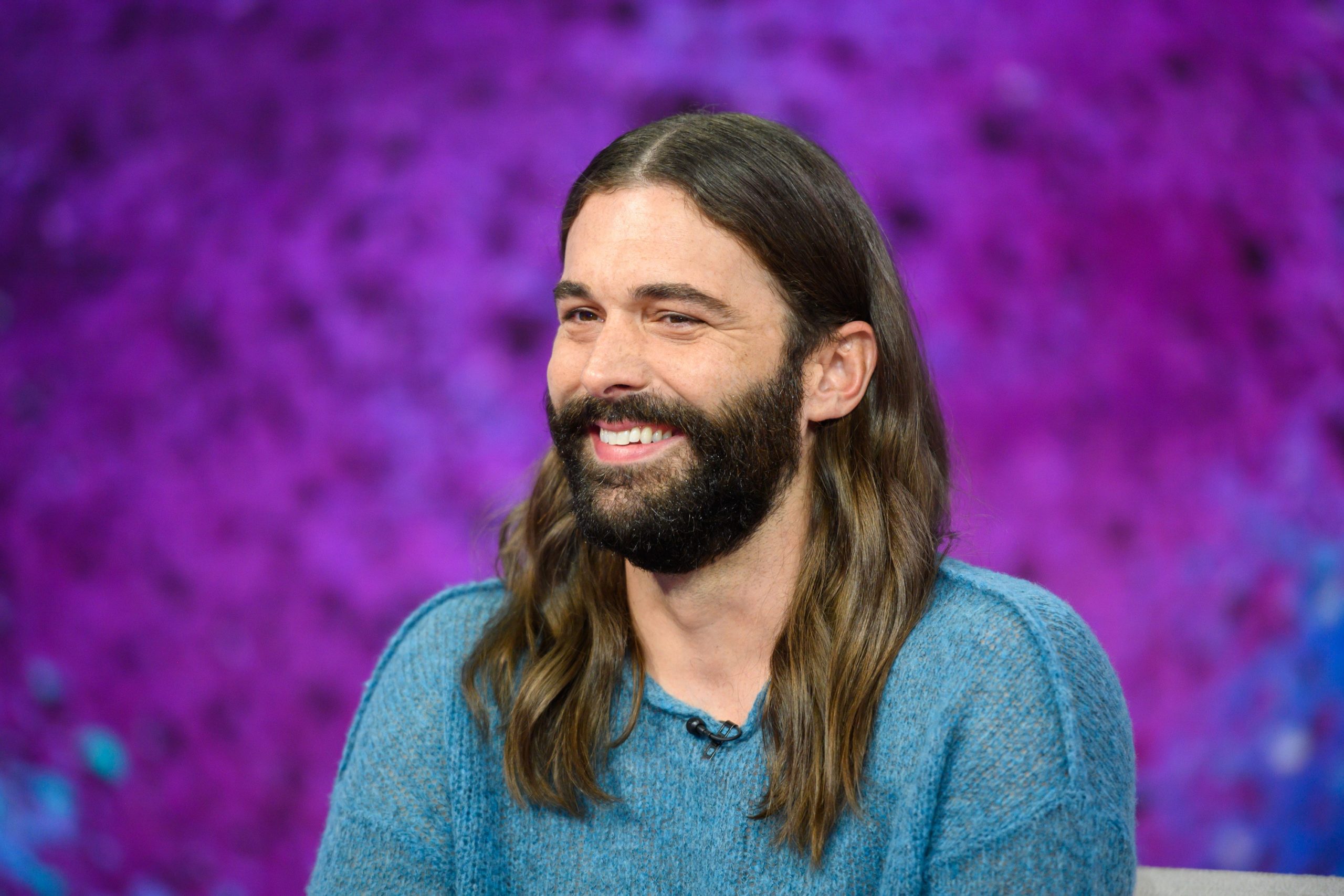 Why Jonathan Van Ness Wears a Fishnet Cap While Blow-Drying His Curly Hair